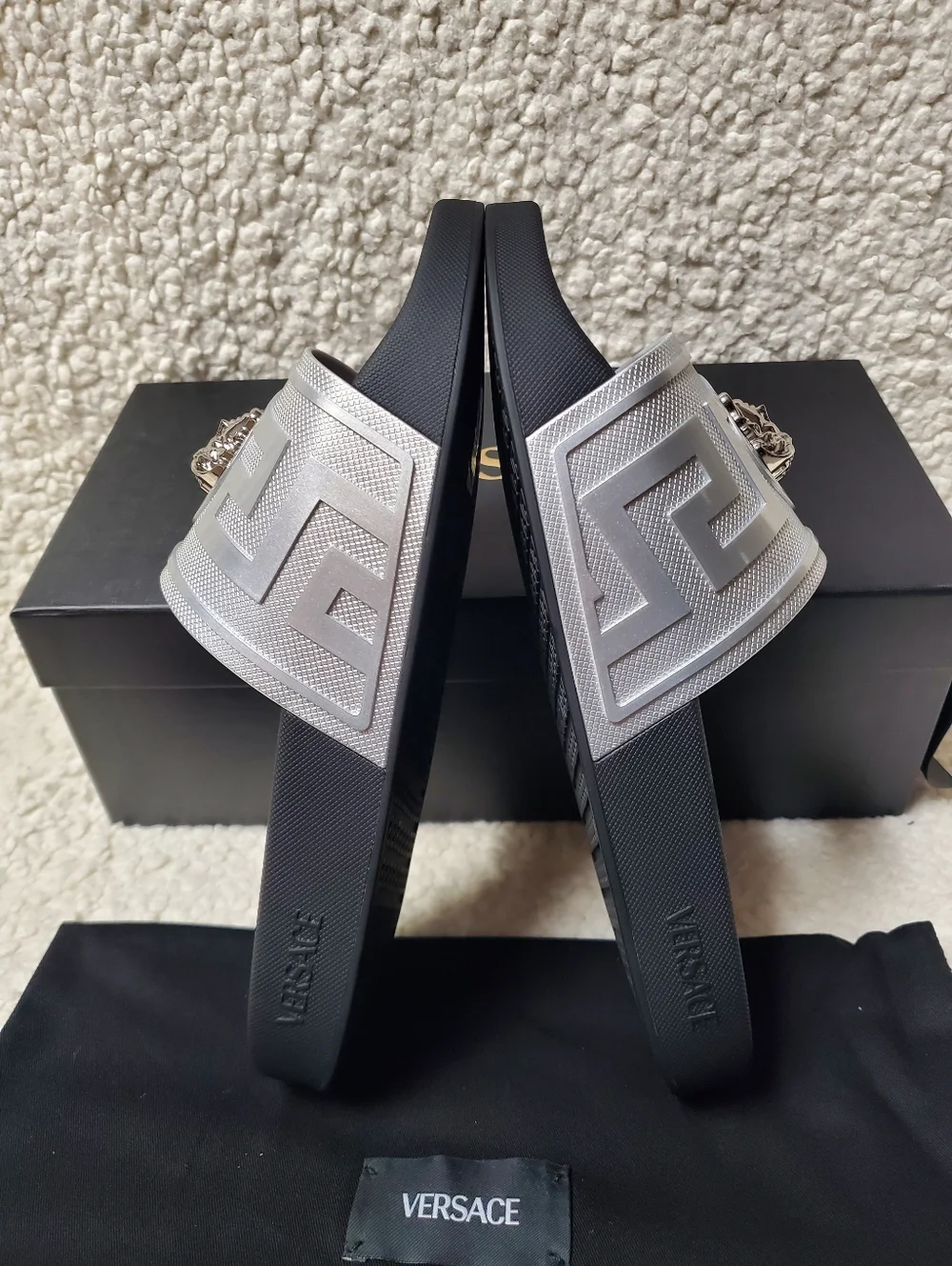 Versace Medusa Rubber Slides - Picture 8 of 12